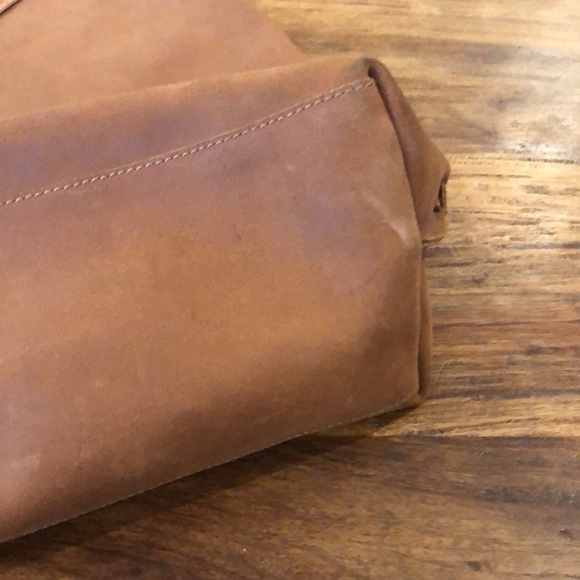 Gianni Notaro Big Slouchy Hobo Bag with Attached Pouch in Whisky Color Suede - Picture 10 of 16